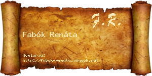 Fabók Renáta névjegykártya