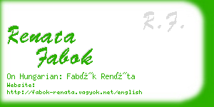 renata fabok business card